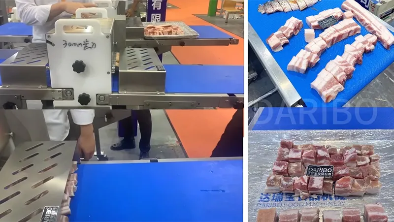 Cortadora de carne en tiras y cubos, DRB-FT330